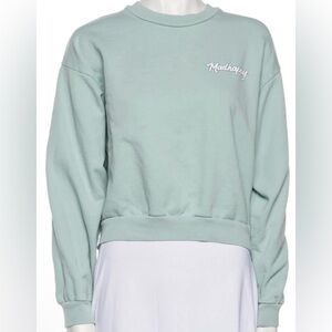MADHAPPY Artwork Program Crop Crew Sweatshirt- Pistachio Green/ Size Medium